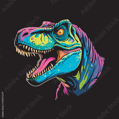 tyrannosaurus rex dinosaur vector illustration © Rizaldy