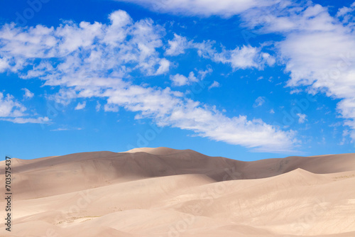 Sand Dunes with Blue Sky