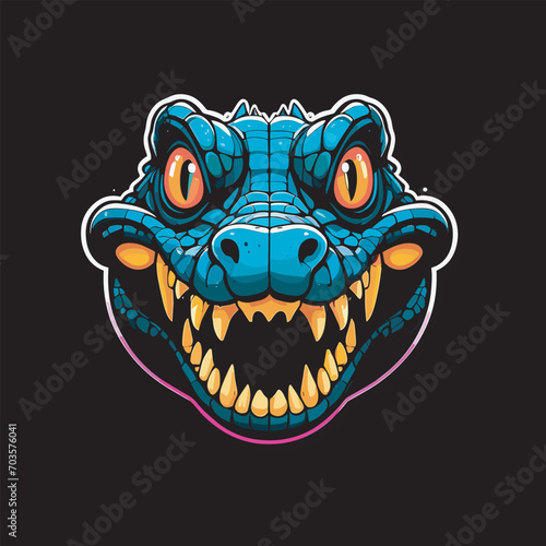 head of a crocodile vector illustration