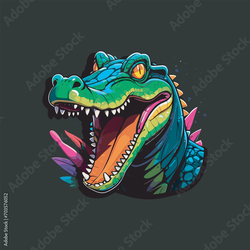 head of a crocodile vector illustration © Rizaldy