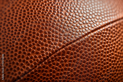 close up of a football leather texture, background