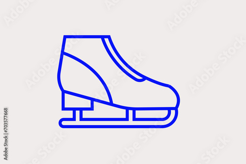 skating shoes illustration. Vector illustration in flat style design.	