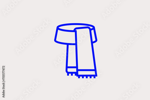  scarf  illustration. Vector illustration in flat style design.	
