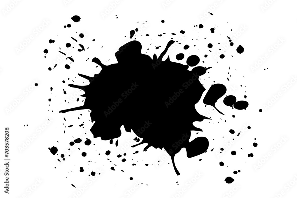 Hand drawn grunge spots. Ink spots. Vector illustration Hand drawn grunge spots. Ink spots. Vector illustration