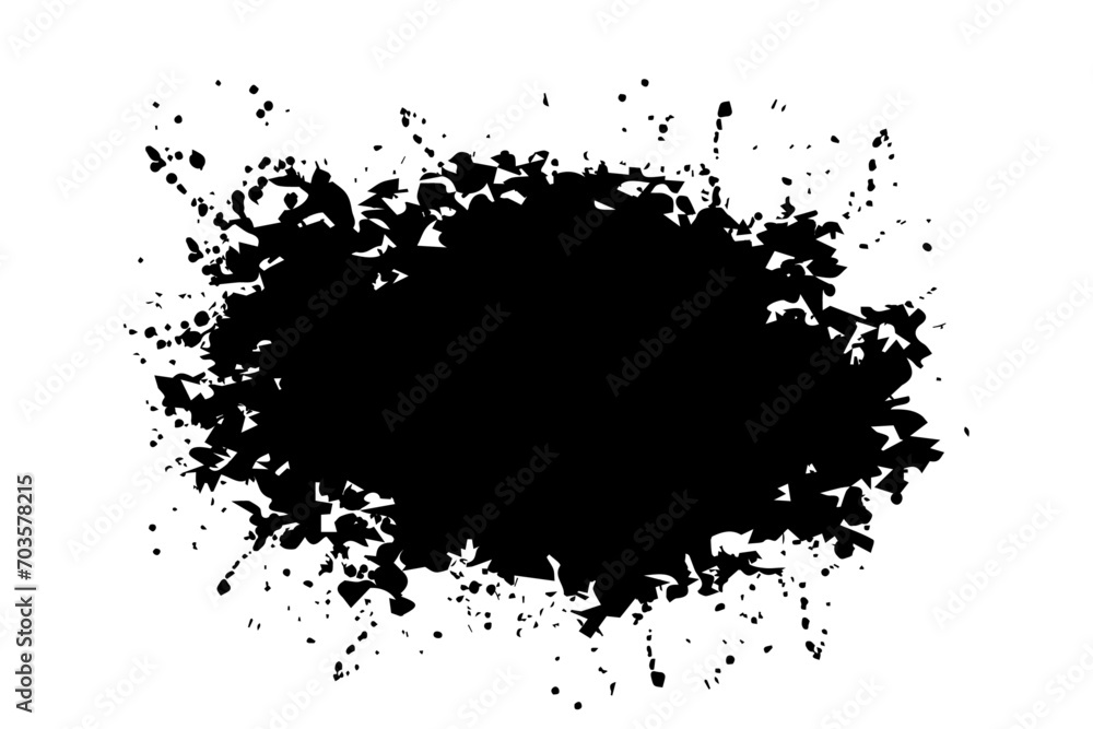 Hand drawn grunge spots. Ink spots. Vector illustration