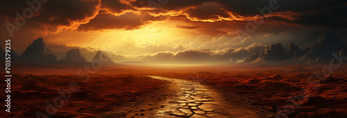 Fantasy desert landscape and cloud © Daniel