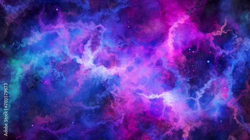 Blue Azure Pink Purple Magenta Nebula Space Abstract Wallpaper, Atmospheric Ambience