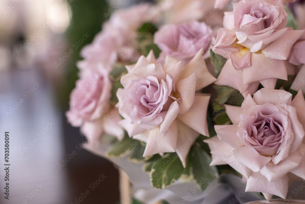 Bouquet of flowers for March 8. Bouquet of roses for Valentine's Day