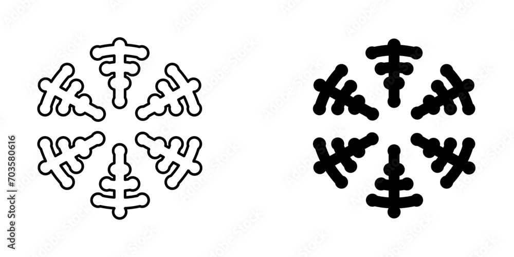 Naklejka premium Illustration Vector Graphic of Snow icon design