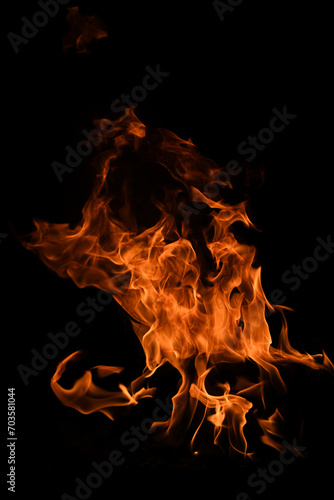 Blaze burning fire flame on art texture background. © Volodymyr
