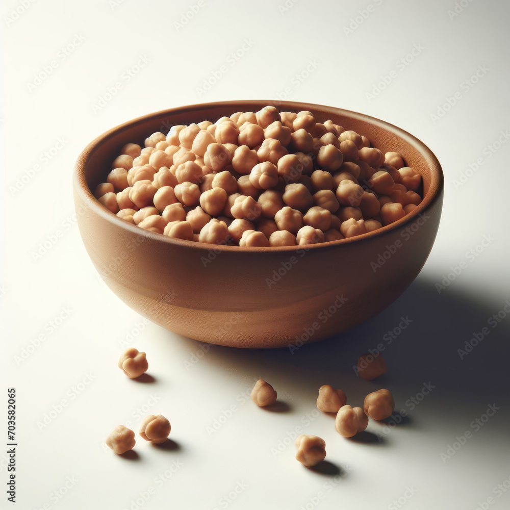 chickpea or Egyptian pea, Spilled chickpeas, Garbanzos en un tazon, нут, isolated White background chickpea or Egyptian pea, Spilled chickpeas, Garbanzos en un tazon, нут, isolated White background