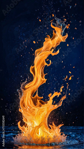 Inferno Surf, When Water Meets Fire, an Ephemeral Dance in the Depths of Imagination.