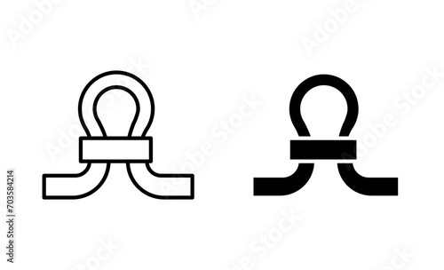 Tubal ligation outline icon collection or set. Tubal ligation Thin vector line art