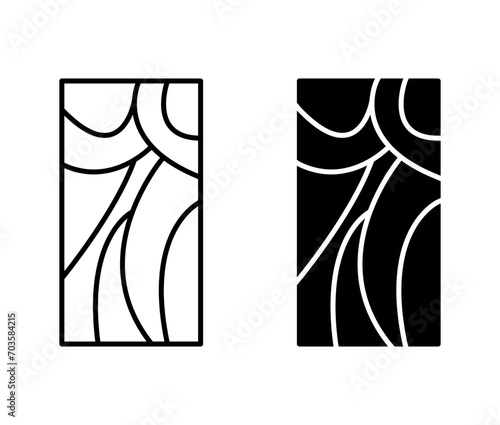 Wood board outline icon collection or set. Wood board Thin vector line art