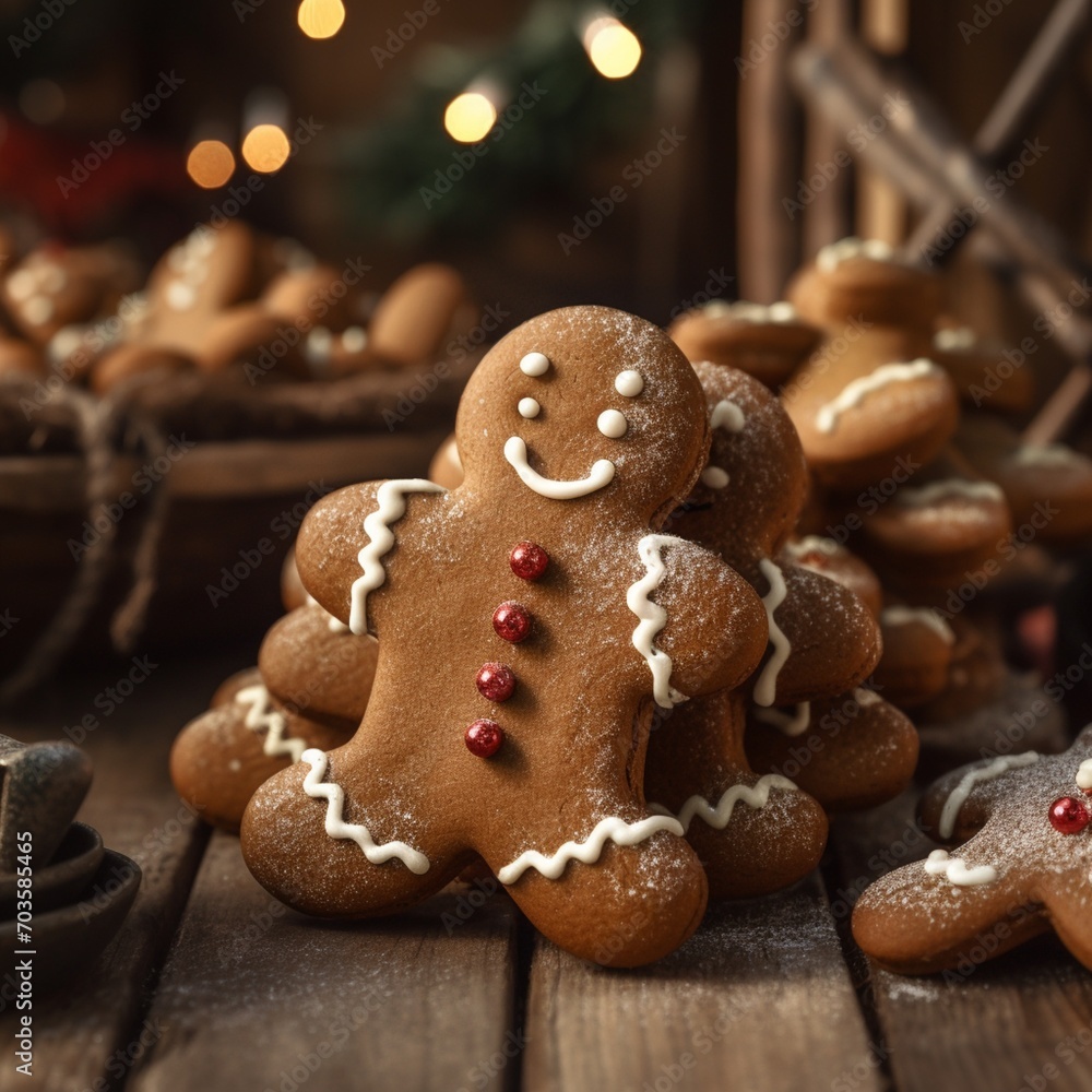 Stack of Gingerbread Men (ai generated) Stack of Gingerbread Men (ai generated)