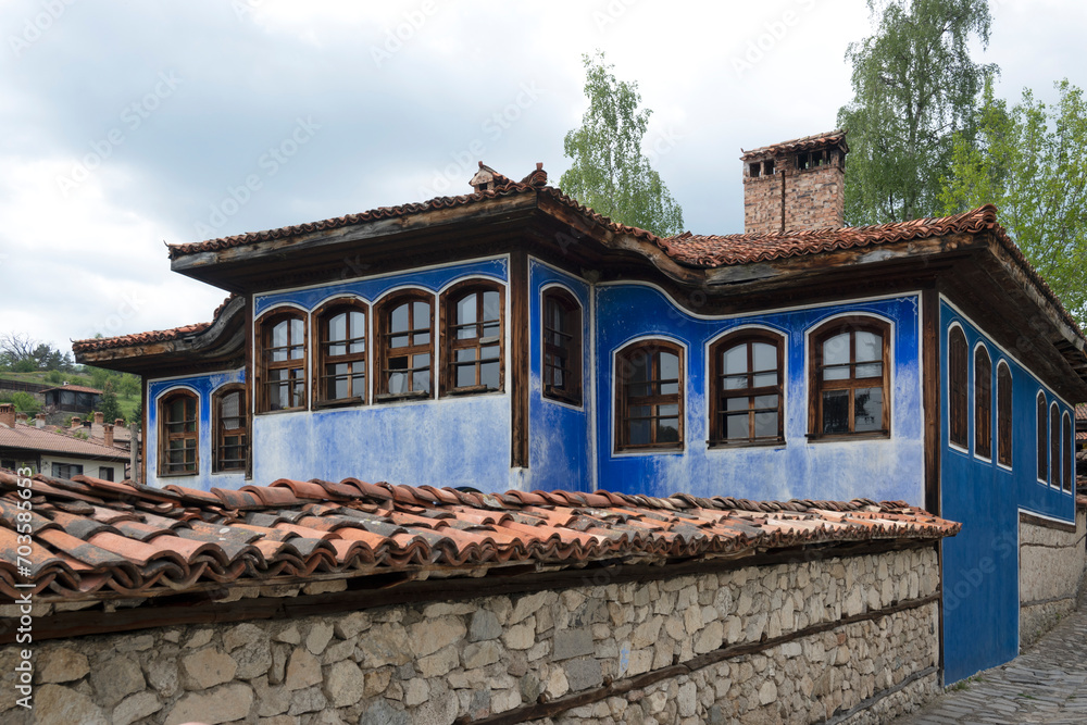 Typical Street and old houses in Koprivshtitsa, Bulgaria