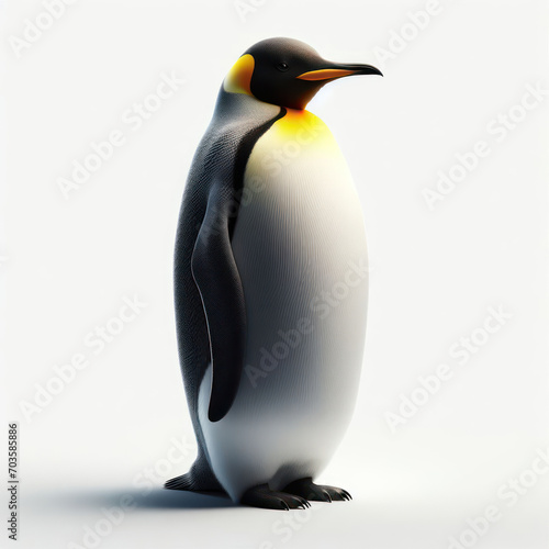 Emperor penguin  ping  ino emperador  Aptenodytes forsteri                                             Isolated White background