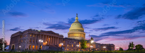Capitol building at night, Capitol Hill, Washington DC. photo