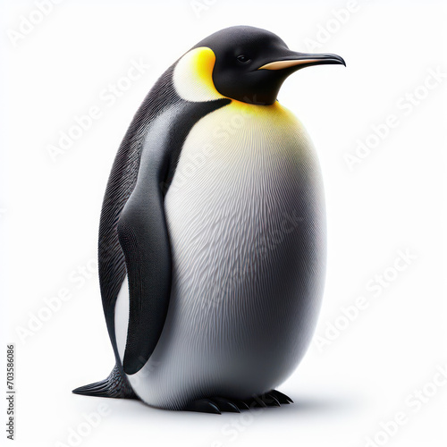 Emperor penguin  ping  ino emperador  Aptenodytes forsteri                                             Isolated White background