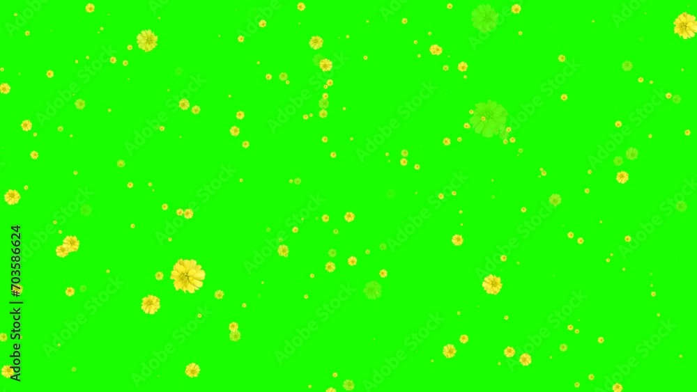 An animated video of yellow flower rain, suitable for a romantic theme An animated video of yellow flower rain, suitable for a romantic theme