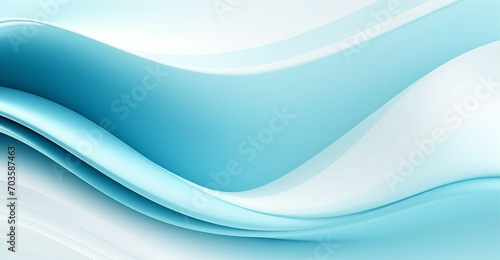 Beautiful blue abstract lines background, smooth lines and twisted shapes in motion at white with space for text