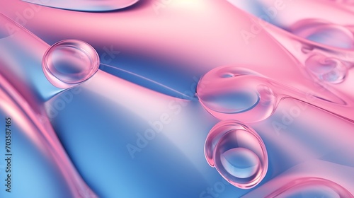 Liquidy blob abstract with smooth abstract gradient in one color. 