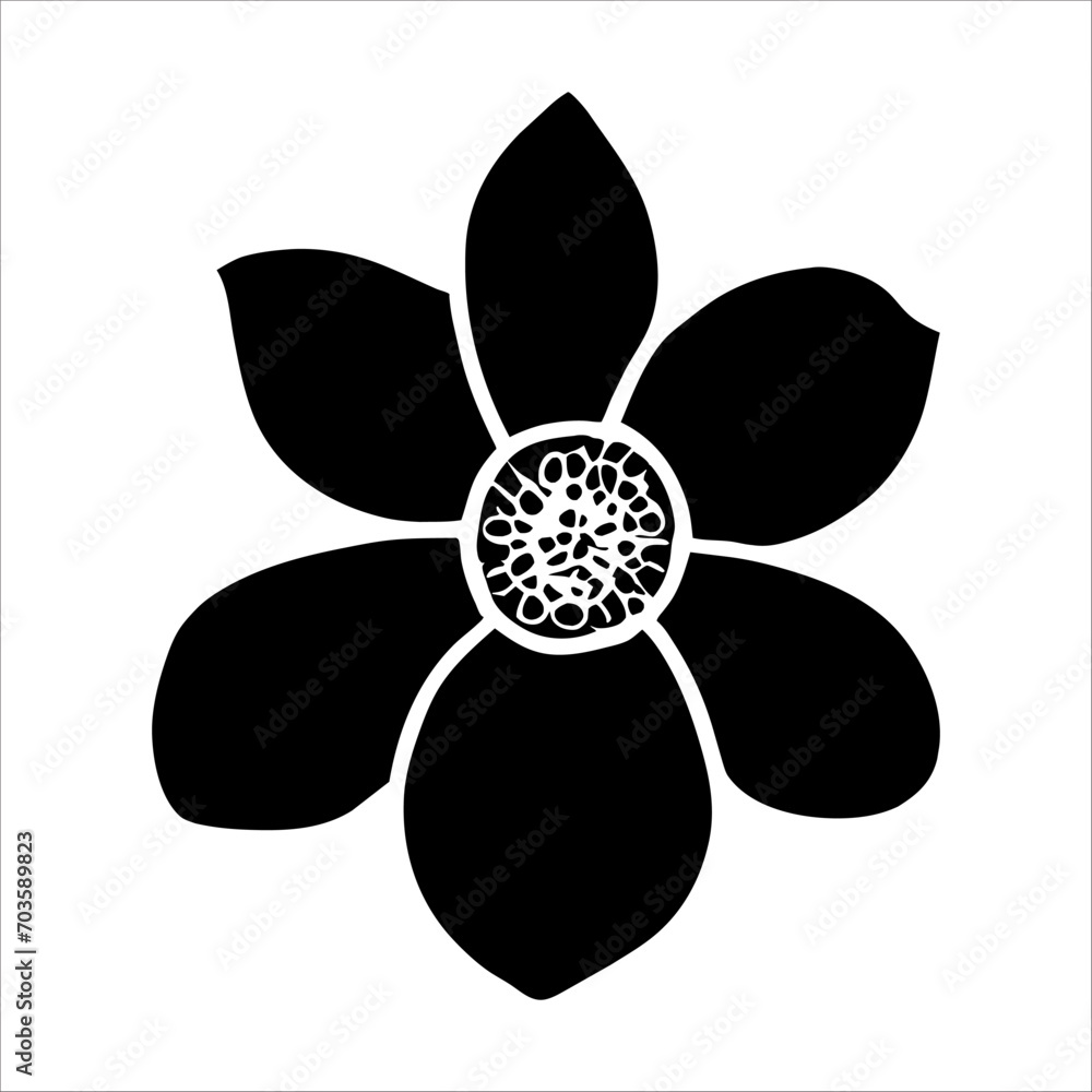 Hand drawn simple flower illustration Hand drawn simple flower illustration