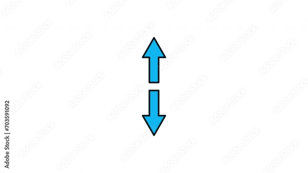 Animated arrows pointing up and down. with a white and green background Animated arrows pointing up and down. with a white and green background