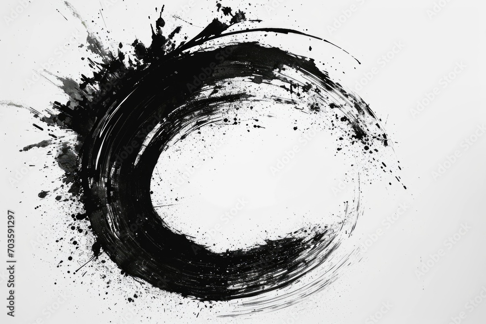A simple black and white picture of a circle. Suitable for graphic design projects or abstract concepts A simple black and white picture of a circle. Suitable for graphic design projects or abstract concepts