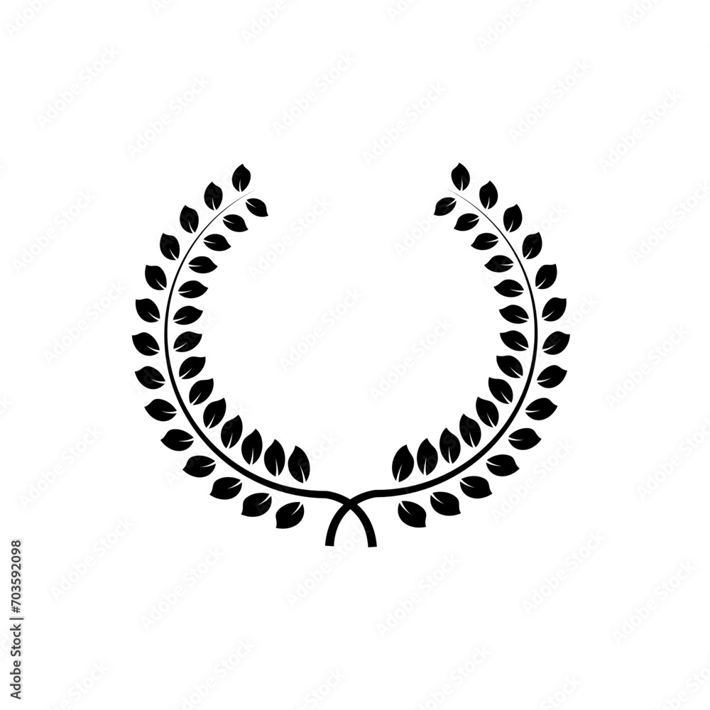 Illustration Vector Graphic of laurel wreath icon design Illustration Vector Graphic of laurel wreath icon design
