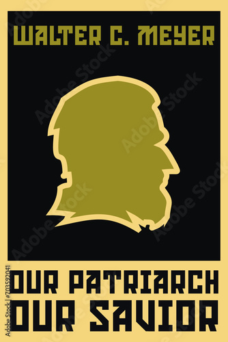 Propaganda poster with silhouette textures included