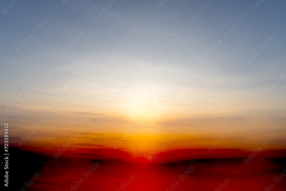 Obraz premium Beautiful and strange orange sky in the morning or evening used for natural background texture in decorative art work.