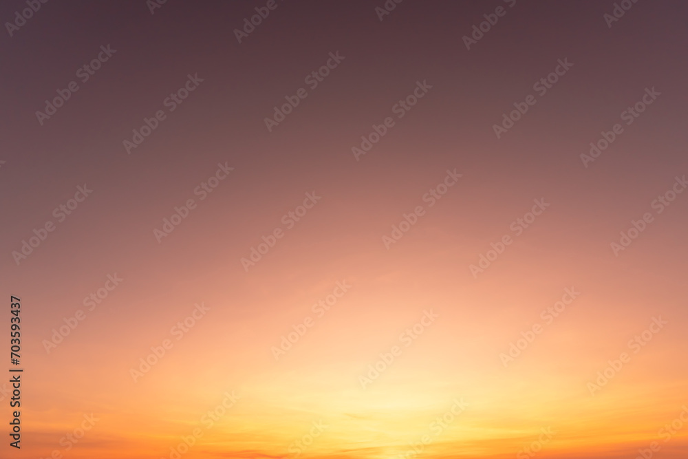 Beautiful and strange orange sky in the morning or evening used for natural background texture in decorative art work