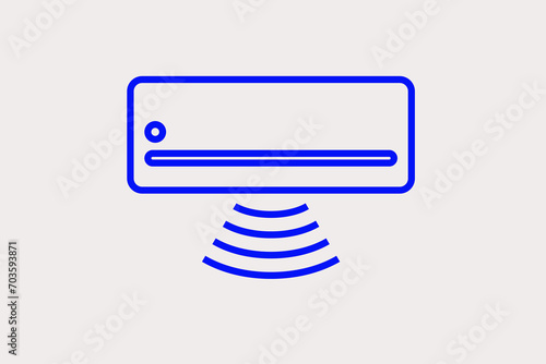 air conditioning illustration. Vector illustration in flat style design.	