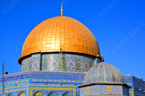 Temple Mount known as the the Noble Sanctuary of Jerusalem located in the Old City of Jerusalem  Israel is one of the most important religious sites in the world.