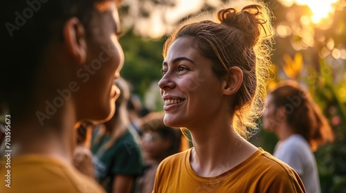 Portrait of a happy helpful female volunteer. Humanitarian aid and volunteering concept.