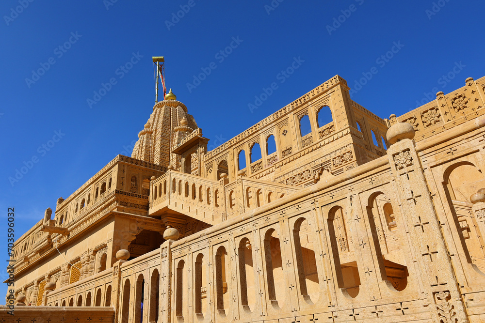 Fototapeta premium Lodurva Jain Temple, near Jaisalmer in Rajasthan, is dedicated to the 23er Tirthankara Parshvanatha and is also a popular Jain pilgrim for Jains from Rajasthan Jaisalmer Inida