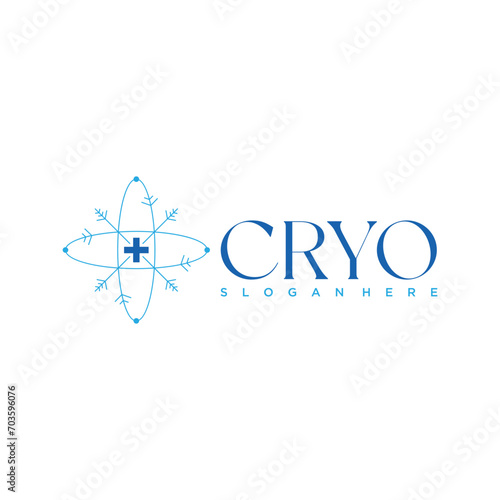 Abstract Snowflake sign for Cryotherapy logo designs