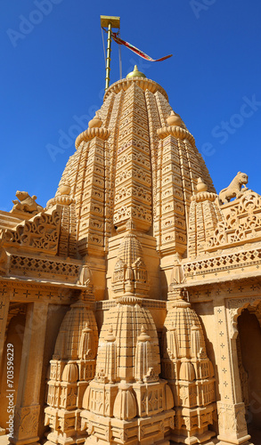 Lodurva Jain Temple, near Jaisalmer in Rajasthan, is dedicated to the 23er Tirthankara Parshvanatha and is also a popular Jain pilgrim for Jains from Rajasthan Jaisalmer Inida photo