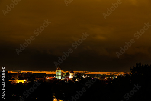 Panoramic view of city with...