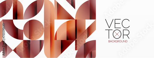 Abstract masterpiece formed by delicate interplay of circles, squares, and triangles. Geometric elements converge in harmonious chaos, evoking sense of modern creativity. Symphony of shapes