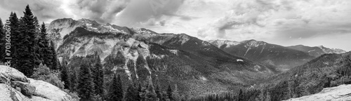 Panoramic view of continental divide, high sierras of California