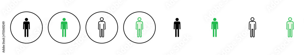 Man icon set. male icon vector. human symbol Man icon set. male icon vector. human symbol