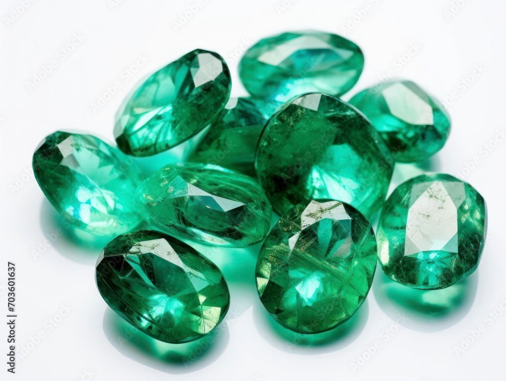 Fototapeta premium green and blue gemstones