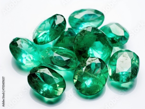 green and blue gemstones