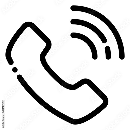phone call icon in line style