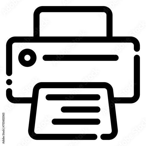 printer icon in line style