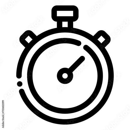 stopwatch icon in line style