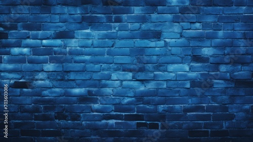 Blue Brick Wall Background