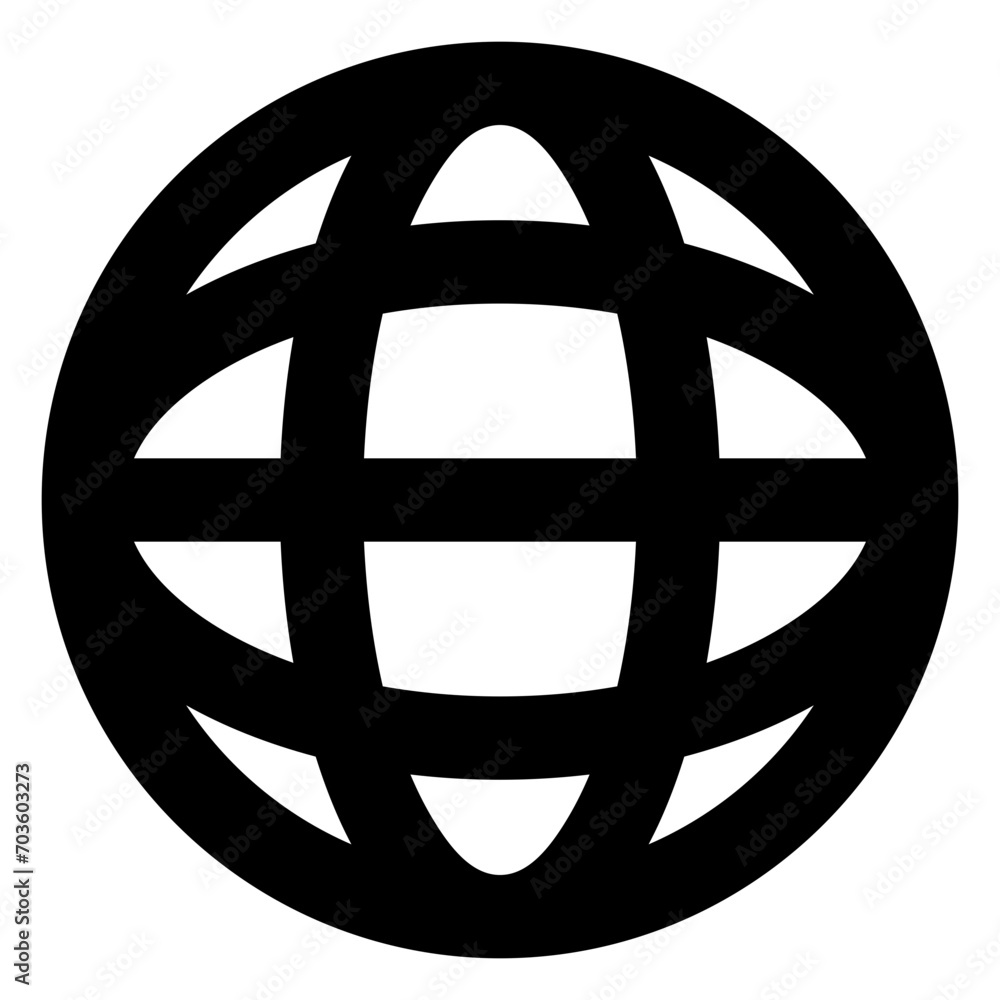 internet icon in solid style internet icon in solid style